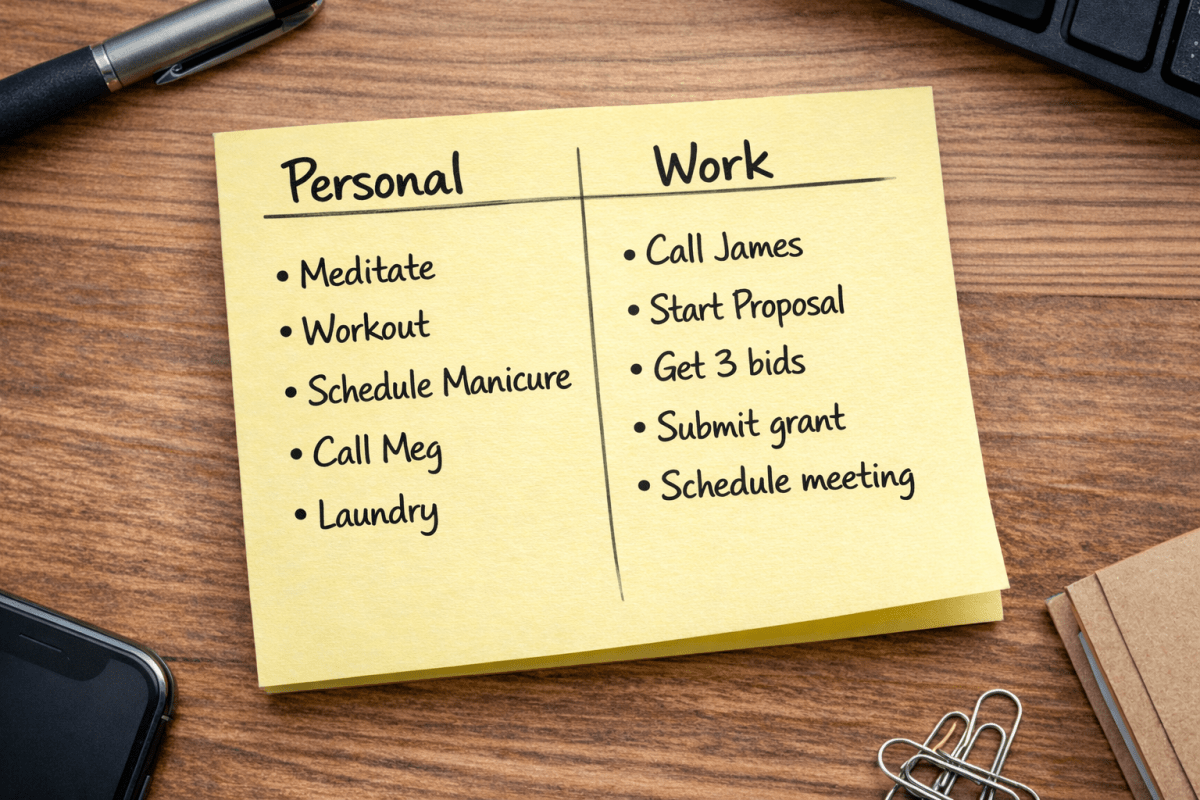 The Left Side of the Sticky Note: Prioritize&nbsp;Yourself